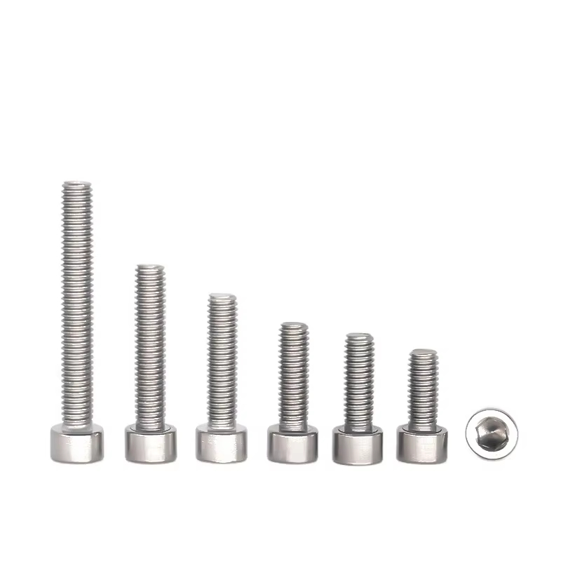 GB70.1 Mechanical Thread Cheese Head Knurled Head Screws Stainless Steel Hexagon Socket Cylindrical Head Screws