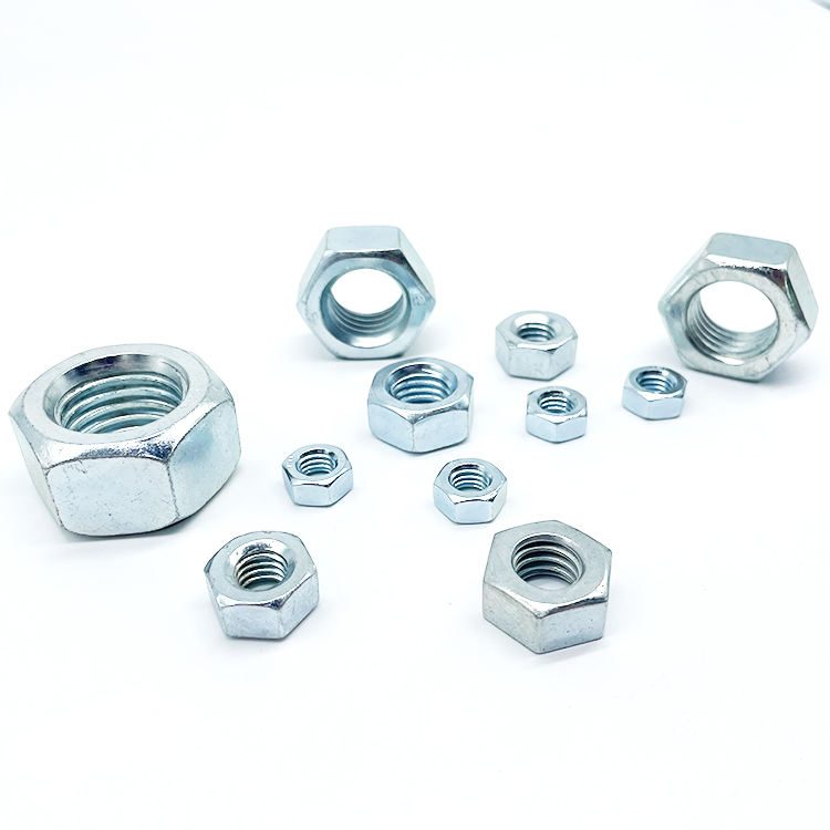 Best-Selling GB/T 6170 Hexagon Zinc-Plated Nuts SS304 SS316 & Carbon Steel High Quality Nuts