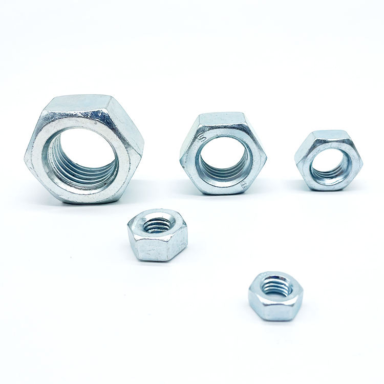 Best-Selling GB/T 6170 Hexagon Zinc-Plated Nuts SS304 SS316 & Carbon Steel High Quality Nuts