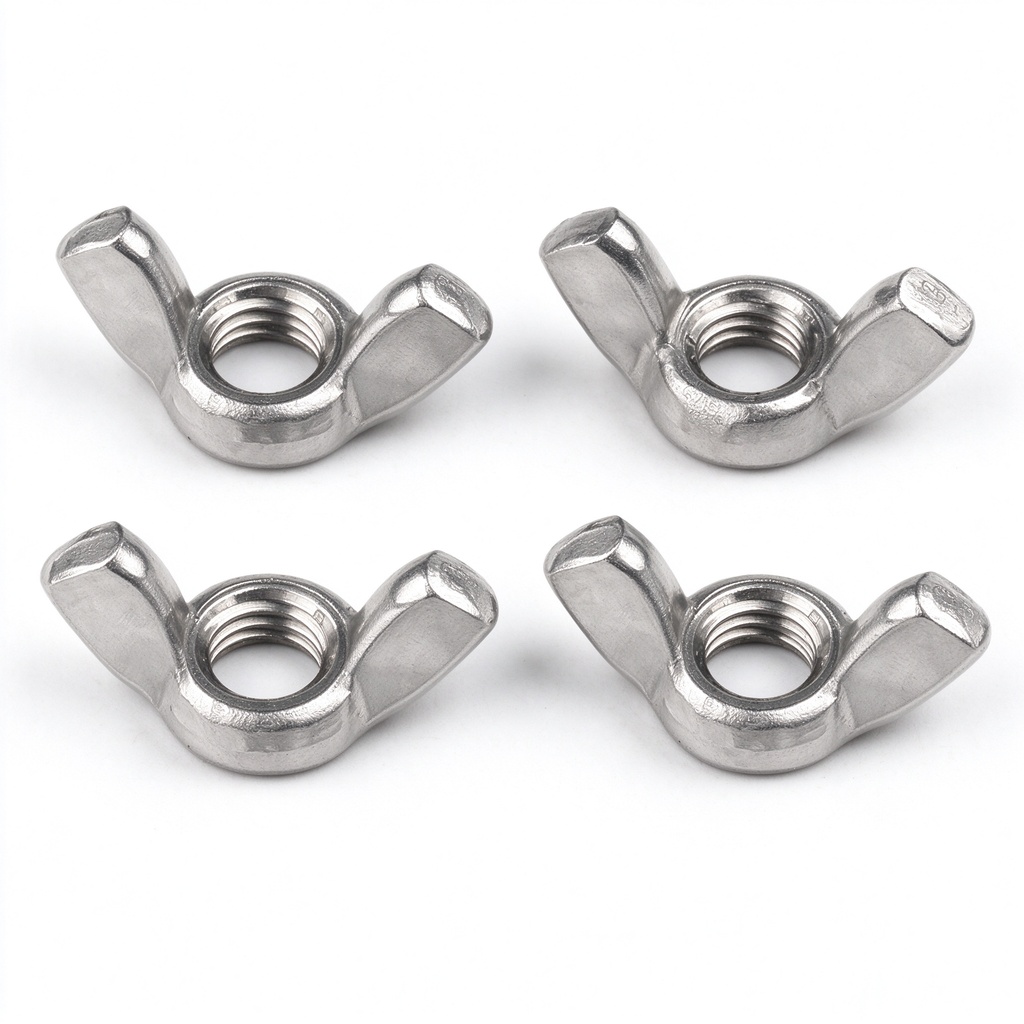 Factory Price DIN 315 Stainless Steel M3-M8 Wing Nuts Galvanized Round Head Wing Nut for Mining Sizes Available M6 Wing Nut
