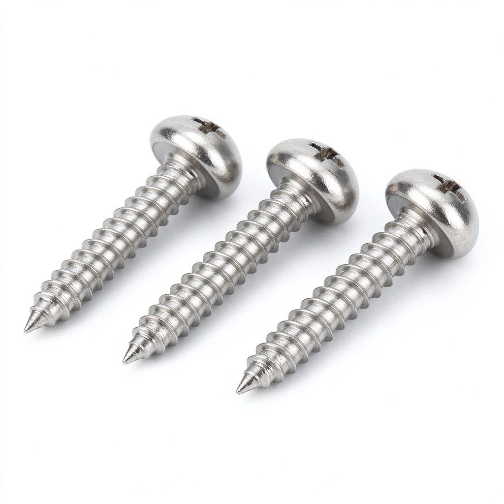 GB/T 845 Class 6 Stainless Steel Fine Thread Cross Recessed Pan Head Self Tapping Machine Screws M5/M8/M10