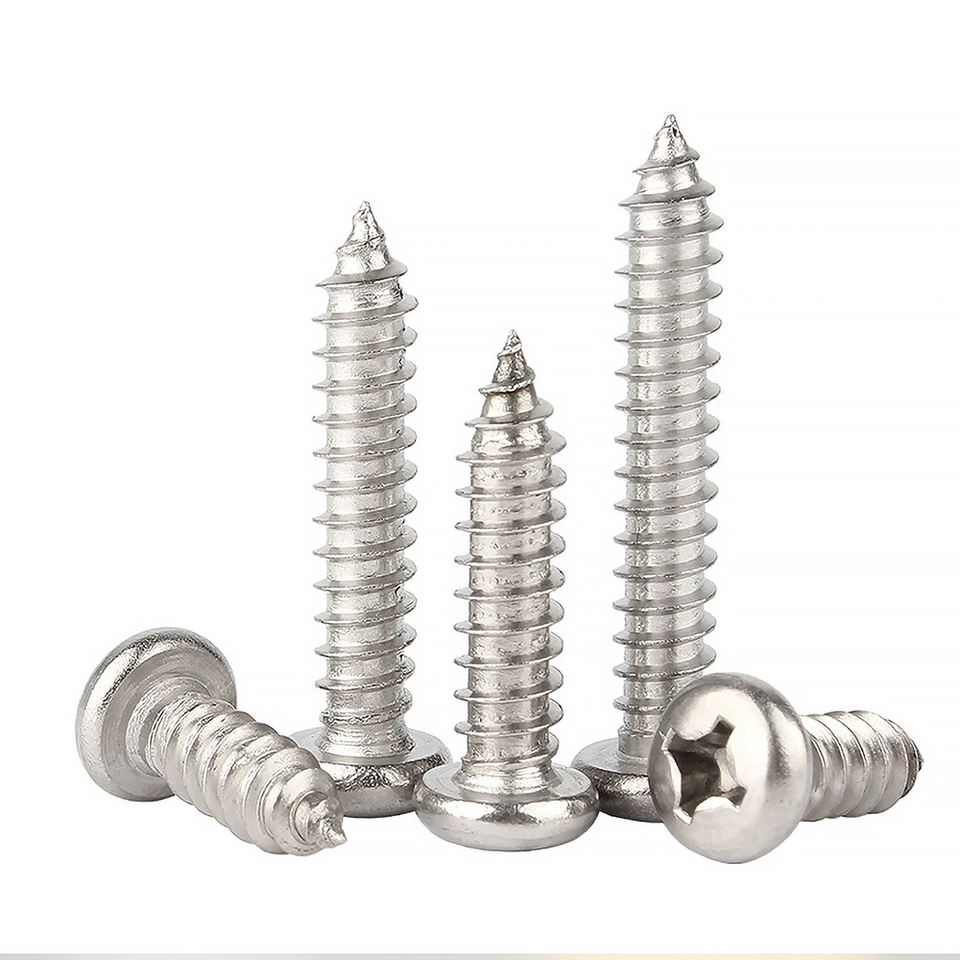 GB/T 845 Class 6 Stainless Steel Fine Thread Cross Recessed Pan Head Self Tapping Machine Screws M5/M8/M10