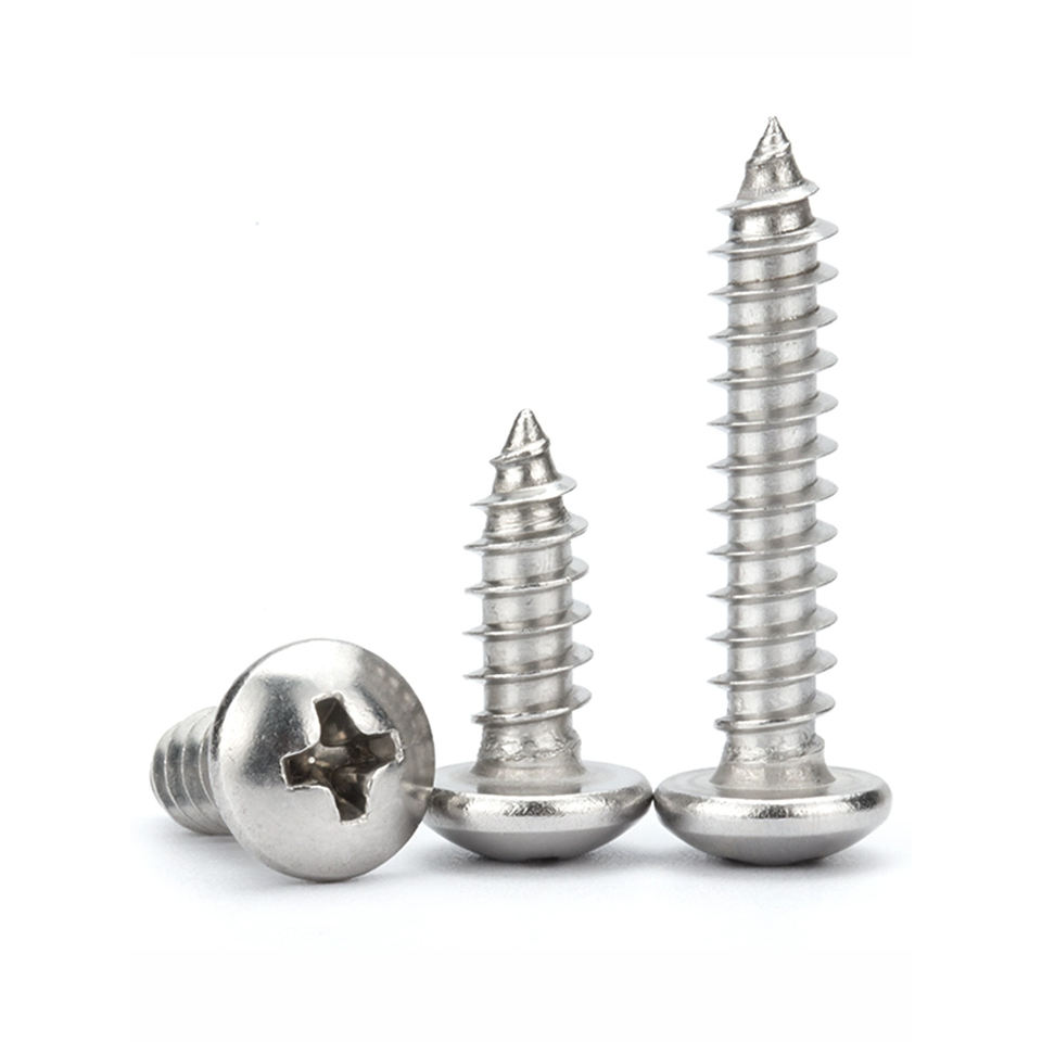 GB/T 845 Class 6 Stainless Steel Fine Thread Cross Recessed Pan Head Self Tapping Machine Screws M5/M8/M10