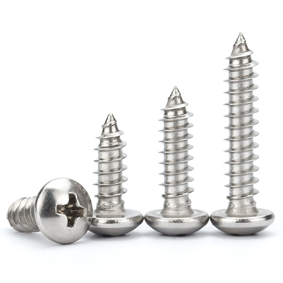 GB/T 845 Class 6 Stainless Steel Fine Thread Cross Recessed Pan Head Self Tapping Machine Screws M5/M8/M10