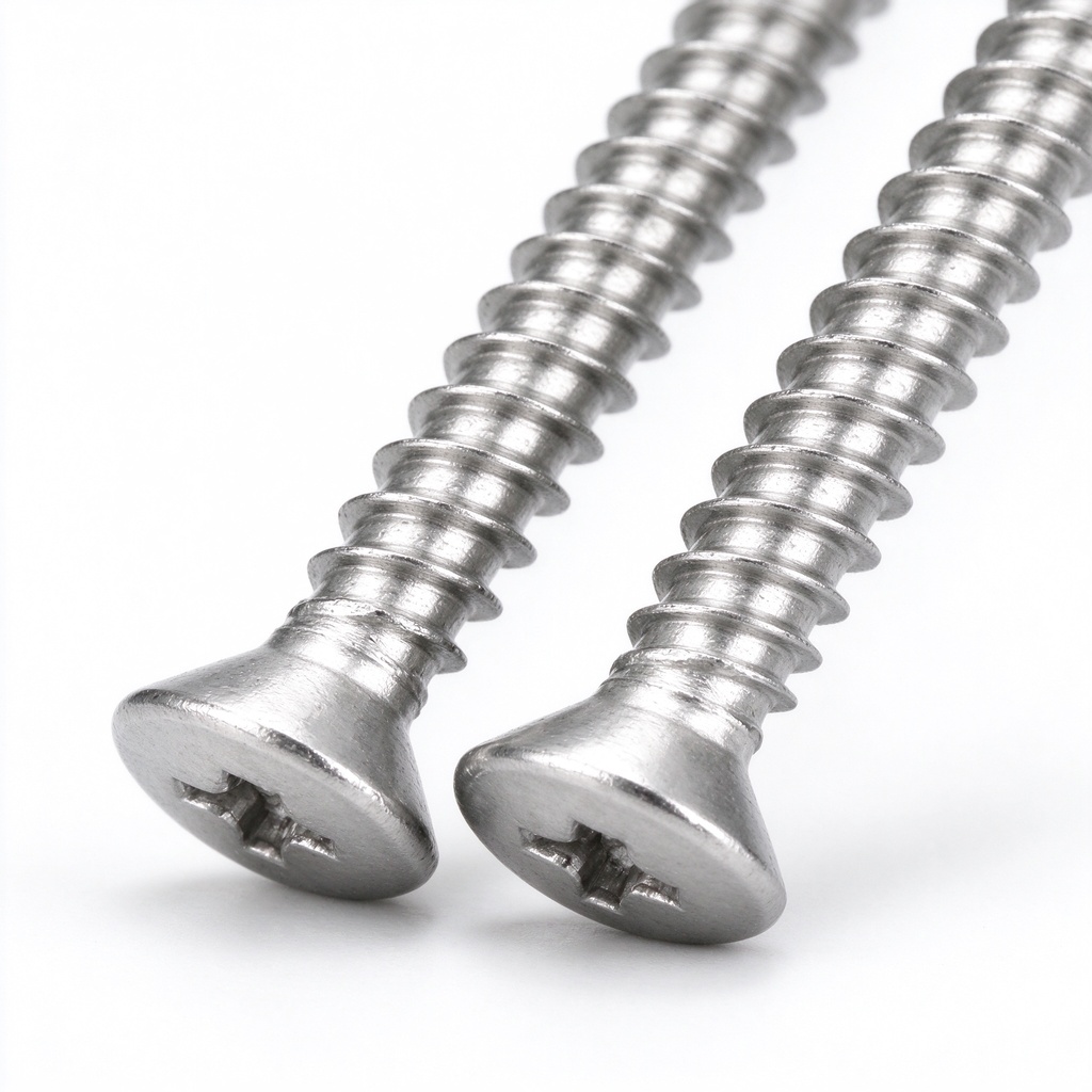 GB846 DIN7982 A2-70 Stainless Steel 304 M1-M8 ST2.2-ST9.5 Phillips Drive Cross Recessed Countersunk Head Self Tapping Screw