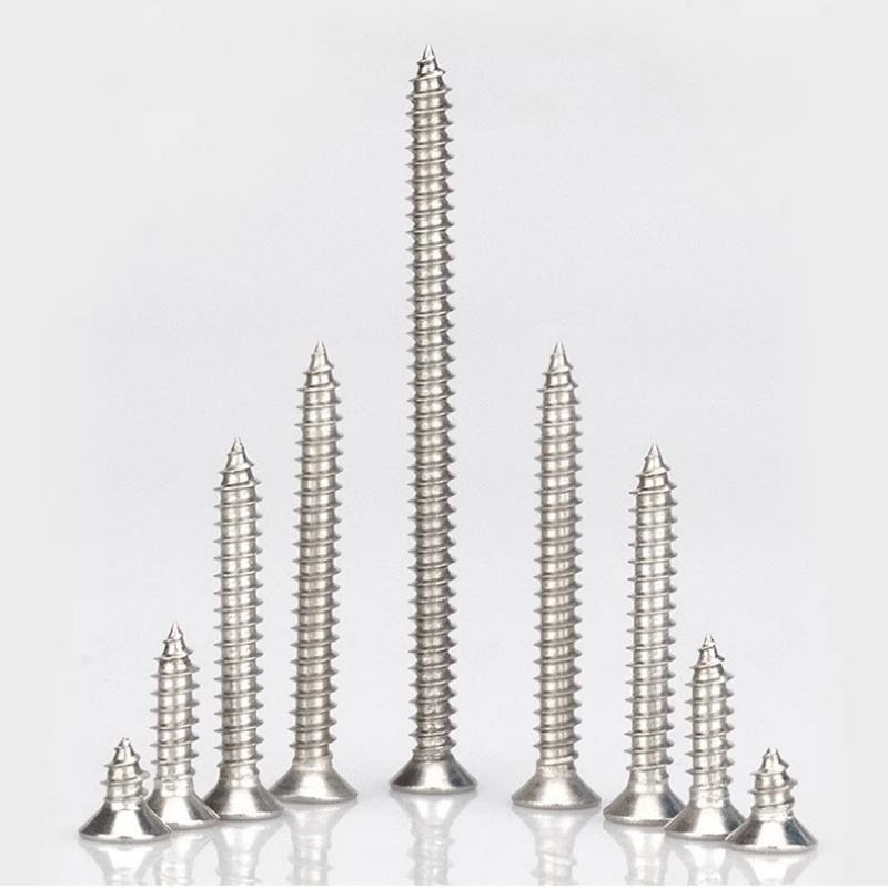 GB846 DIN7982 A2-70 Stainless Steel 304 M1-M8 ST2.2-ST9.5 Phillips Drive Cross Recessed Countersunk Head Self Tapping Screw