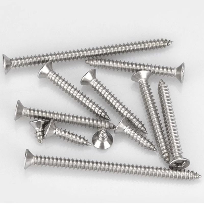GB846 DIN7982 A2-70 Stainless Steel 304 M1-M8 ST2.2-ST9.5 Phillips Drive Cross Recessed Countersunk Head Self Tapping Screw