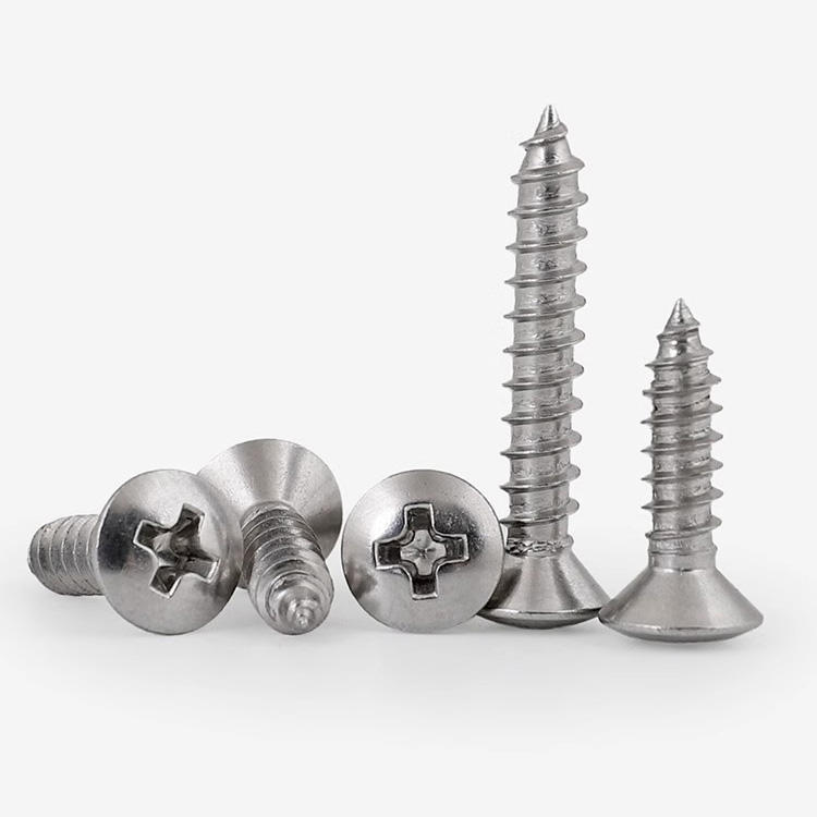 Factory Direct GB/T 847 Cross Recessed Raised Countersunk Head Tapping Screw 304 Stainless Steel for Partition Wall Industry