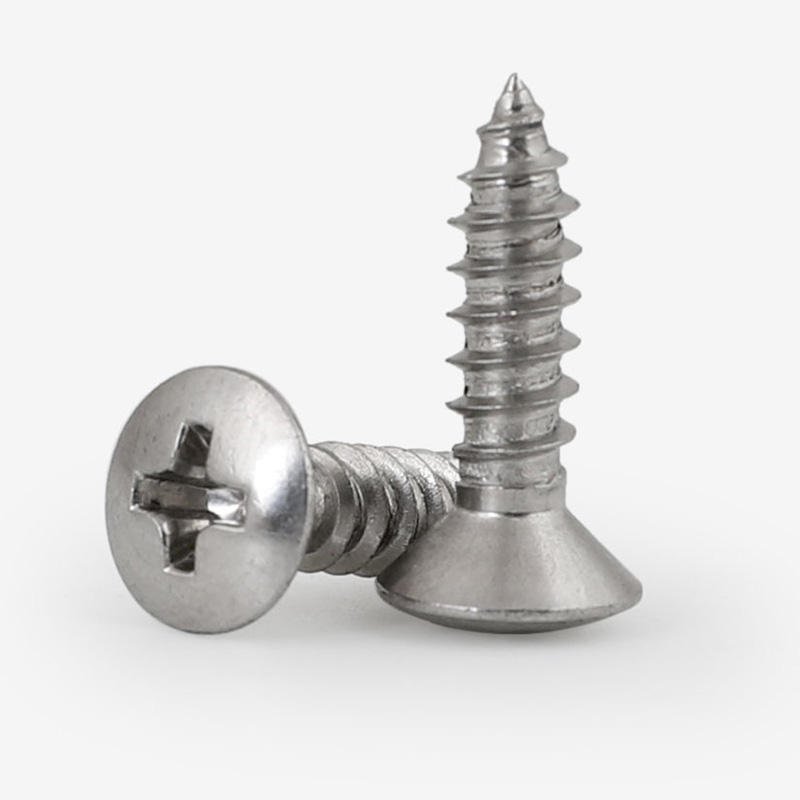 Factory Direct GB/T 847 Cross Recessed Raised Countersunk Head Tapping Screw 304 Stainless Steel for Partition Wall Industry
