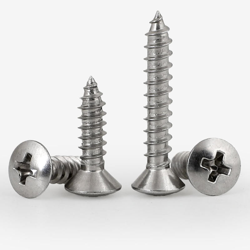 Factory Direct GB/T 847 Cross Recessed Raised Countersunk Head Tapping Screw 304 Stainless Steel for Partition Wall Industry