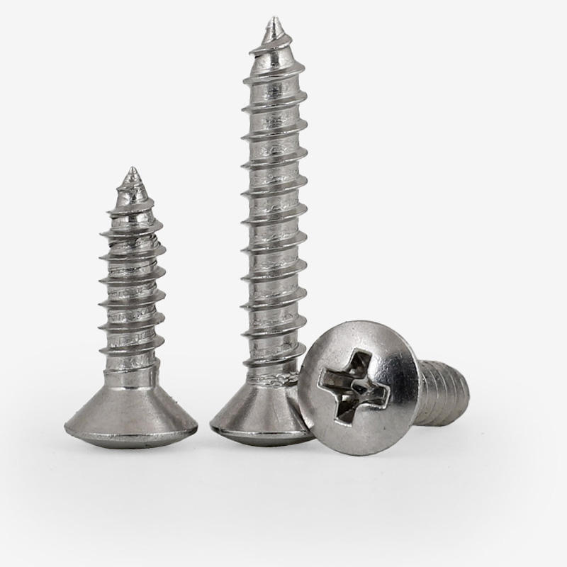 Factory Direct GB/T 847 Cross Recessed Raised Countersunk Head Tapping Screw 304 Stainless Steel for Partition Wall Industry