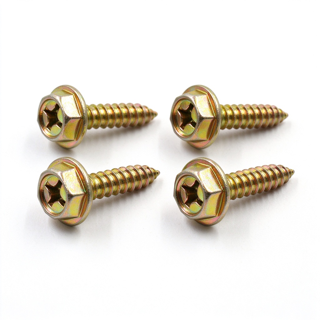 OEM ODM Available GB/T 16824.1 Carbon Steel Yellow Zinc Plated Hex Head Flange Screws for Transformer Cooling Fins Industry