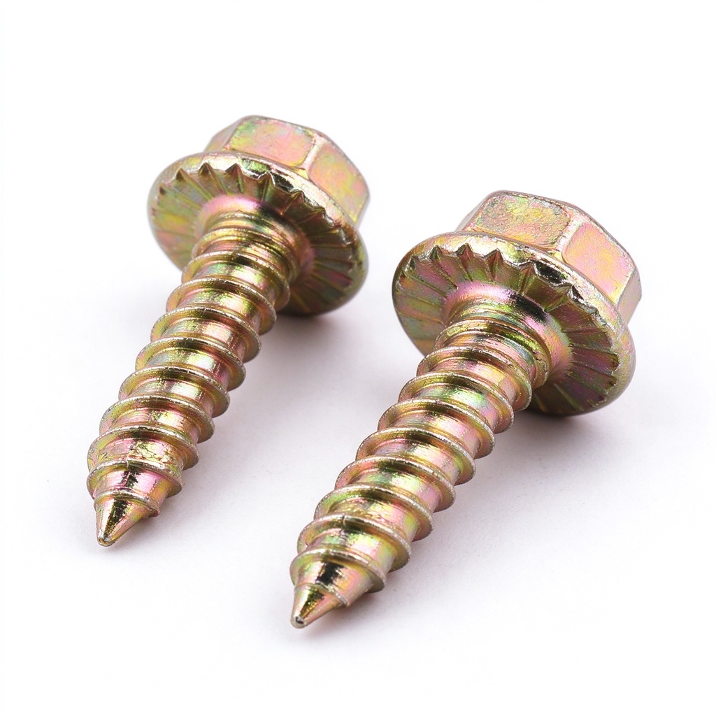 OEM ODM Available GB/T 16824.1 Carbon Steel Yellow Zinc Plated Hex Head Flange Screws for Transformer Cooling Fins Industry