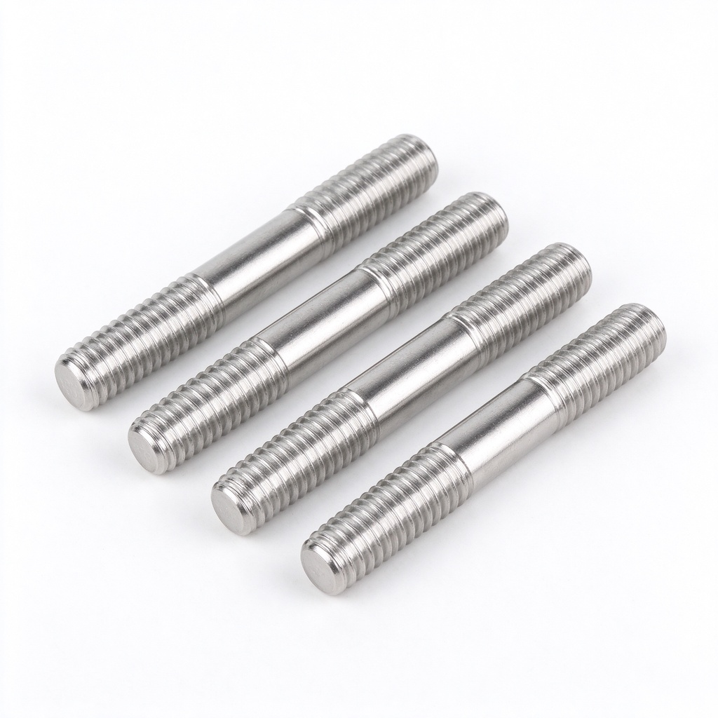 304 Stainless Steel Carbon Steel DIN976 GB901 Extended Double End Threaded Studs Dual End Stud Bolts for Industrial Flanges