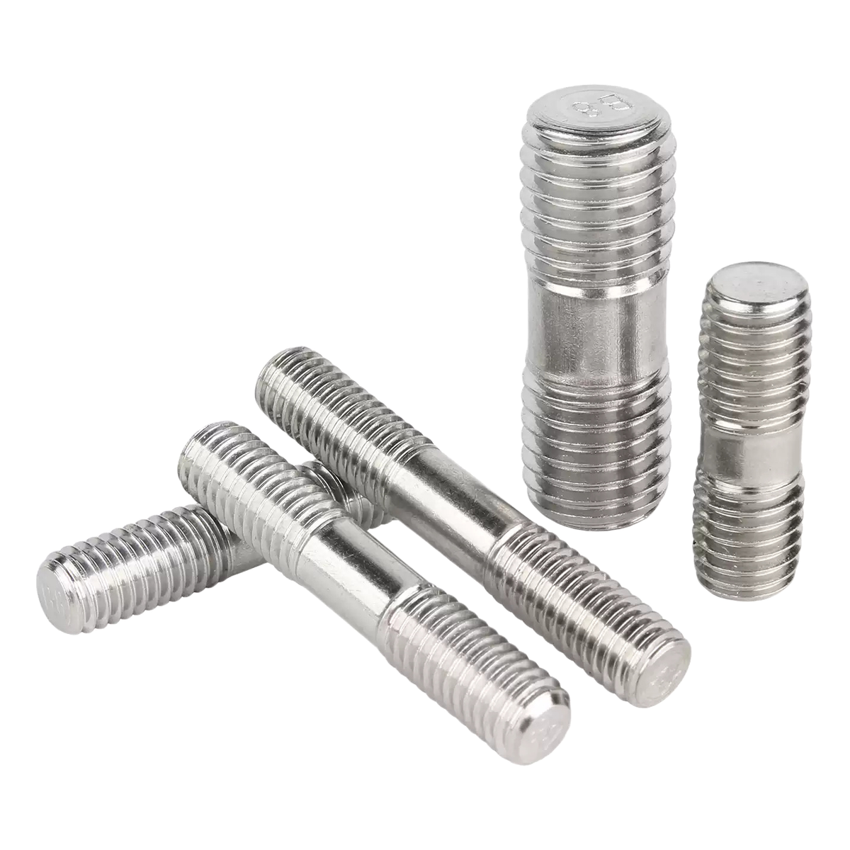 304 Stainless Steel Carbon Steel DIN976 GB901 Extended Double End Threaded Studs Dual End Stud Bolts for Industrial Flanges